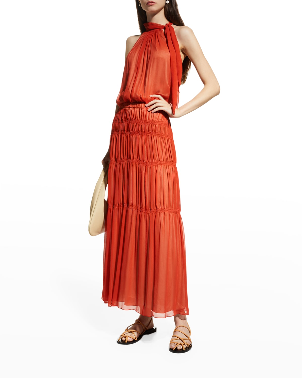 theory silk maxi dress