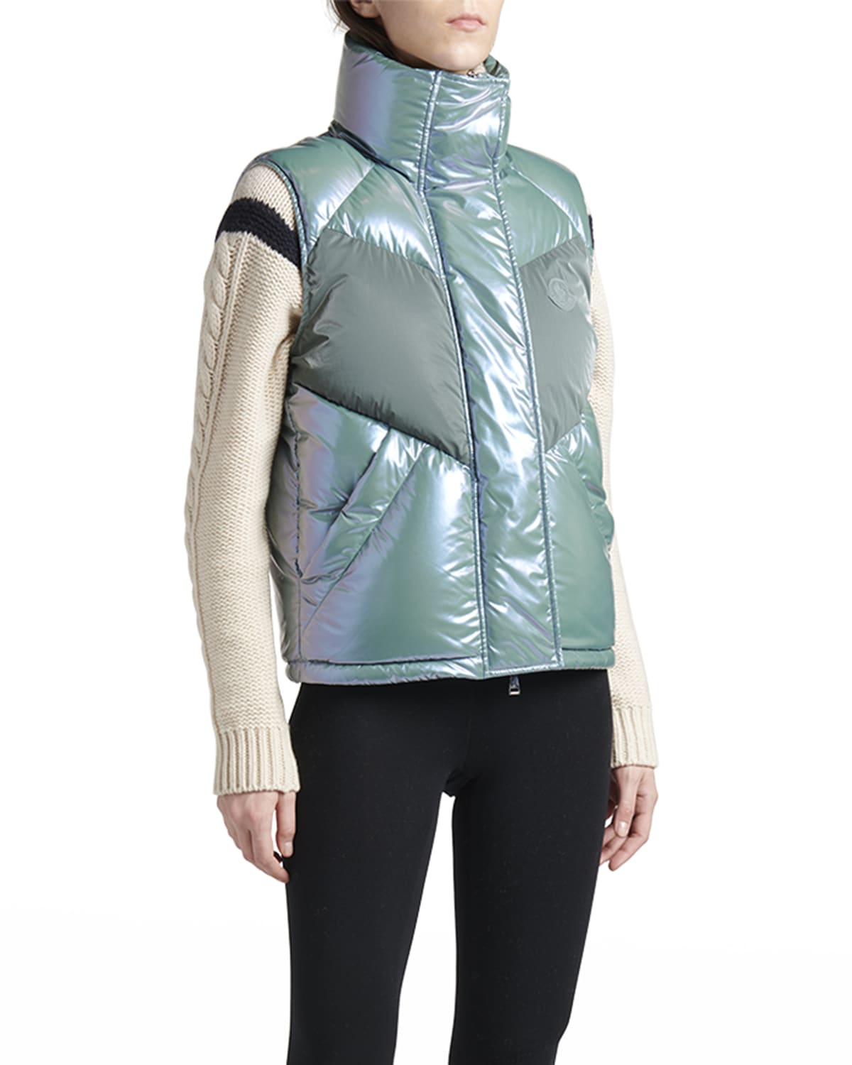 Moncler Faucille Goose-down Gilet In Blue