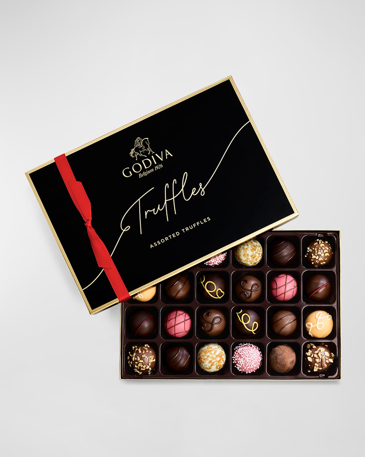 Godiva Chocolatier 24piece Assorted Truffle Box With Red Ribbon ModeSens