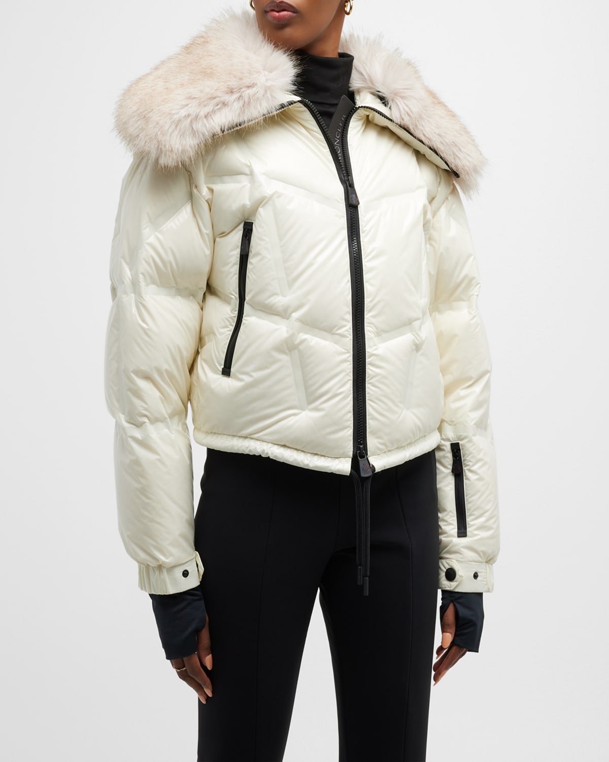 Moncler Doudoune Courte Groisy In Cream