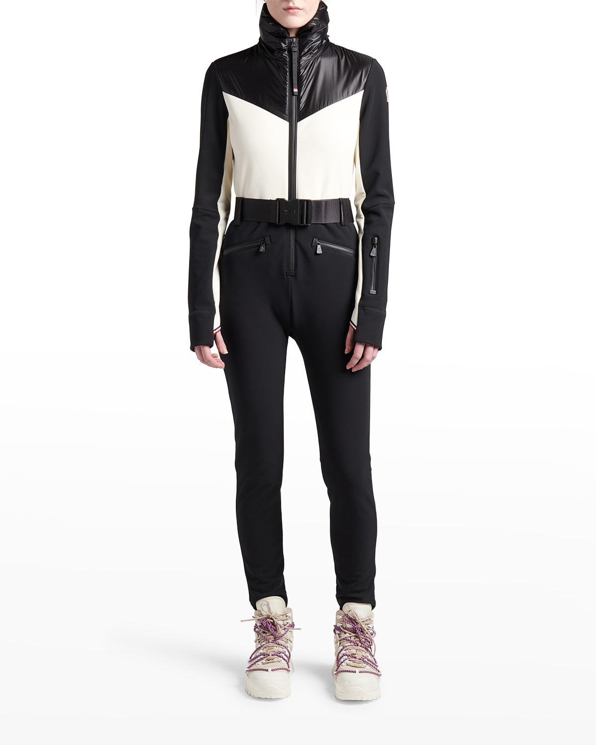 Moncler Grenoble Down Padded Ski Suit In Multicolore
