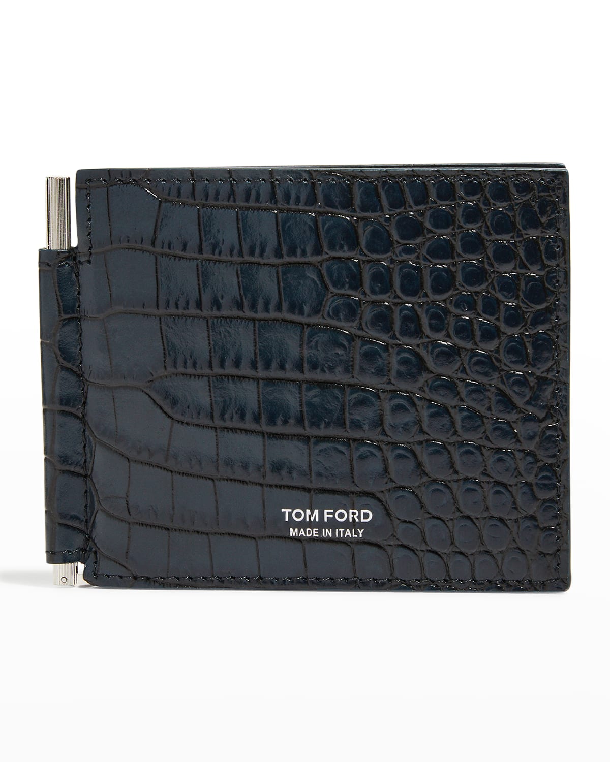 Tom Ford Men's Croc-effect Leather T-Line Passport Holder