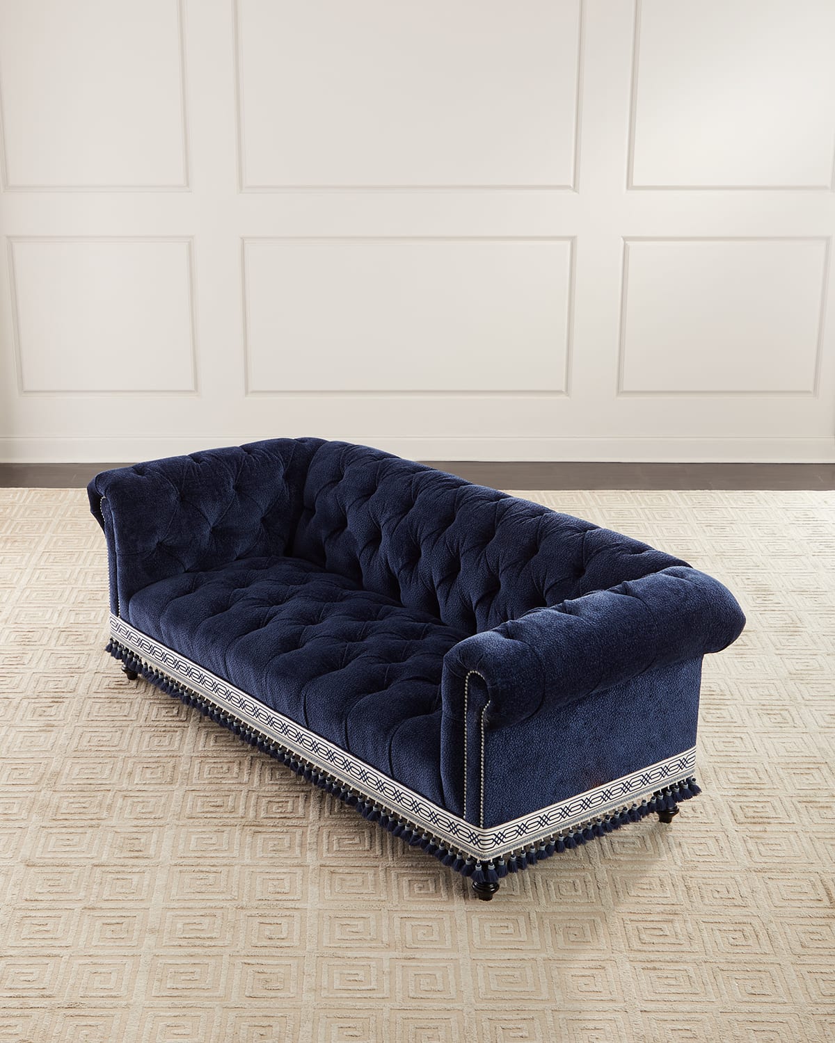 Old Hickory Tannery Cyrus Tufted Sofa, 85"