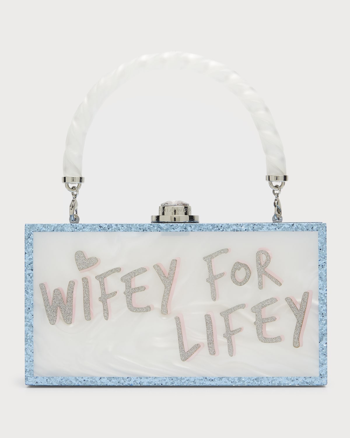 Sophia Webster Cleo Wifey For Lifey Clutch Bag In Blue