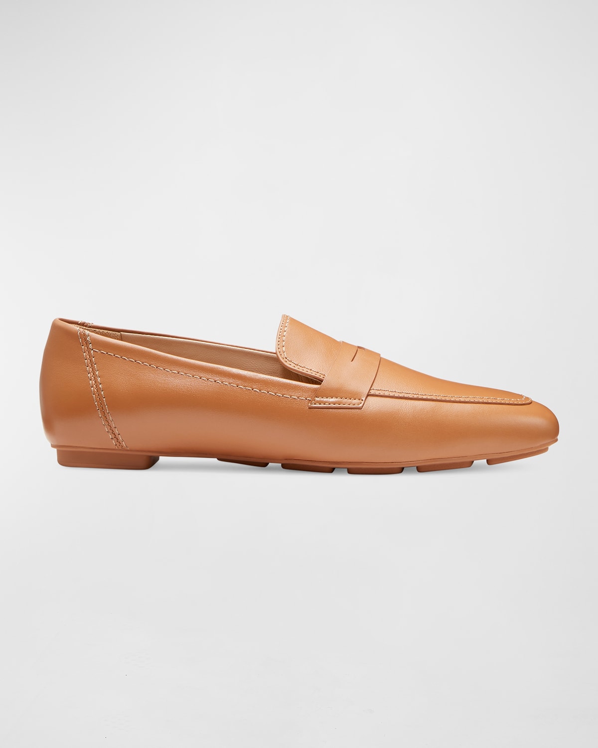 Stuart Weitzman Jet Leather Loafers In Tan