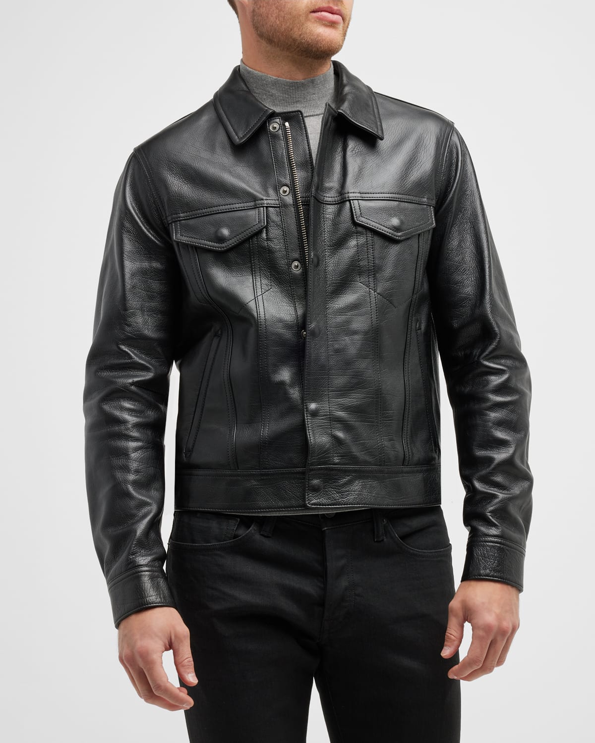 Tom ford black denim jacket on sale