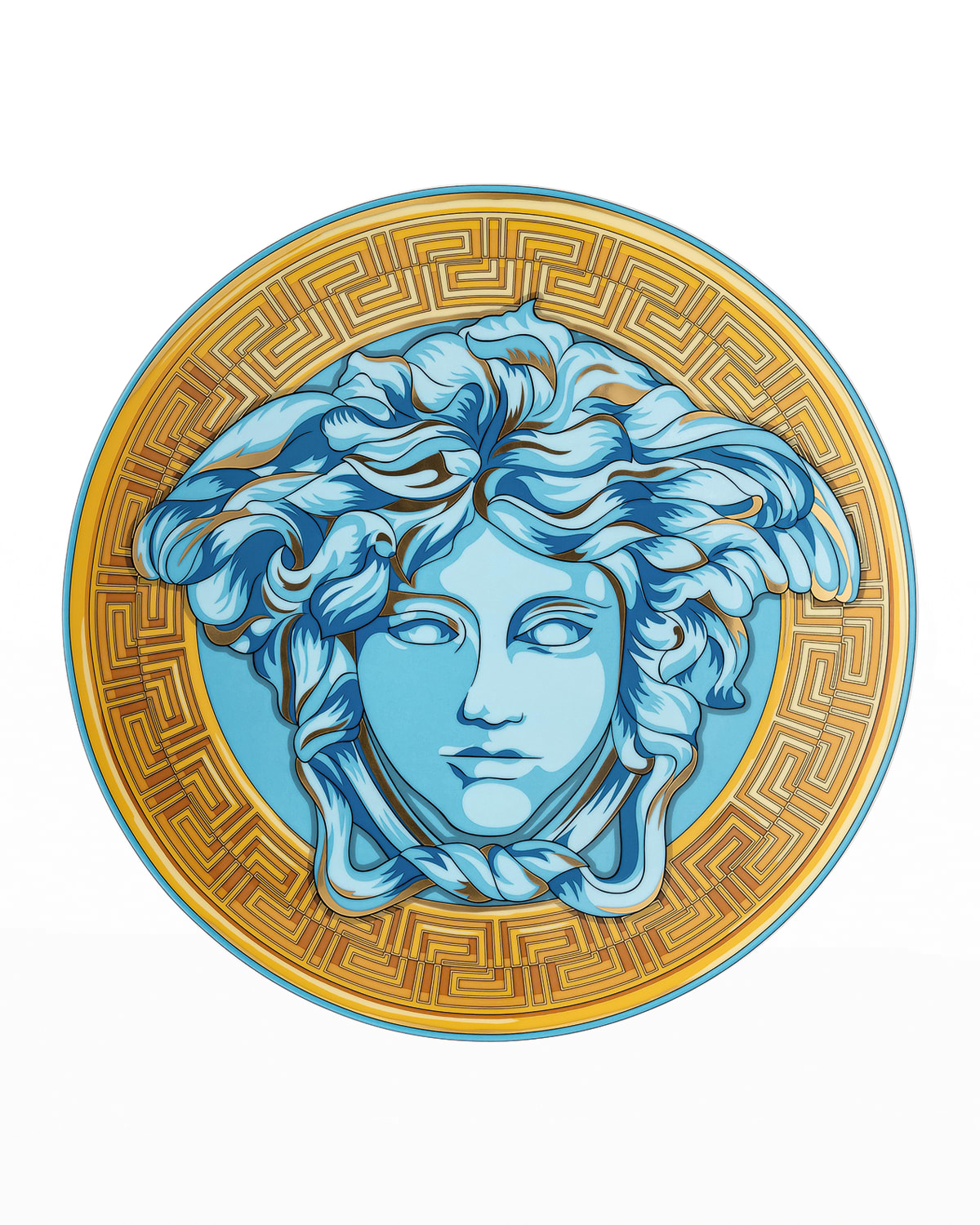 VERSACE MEDUSA AMPLIFIED BLUE COIN SERVICE PLATE