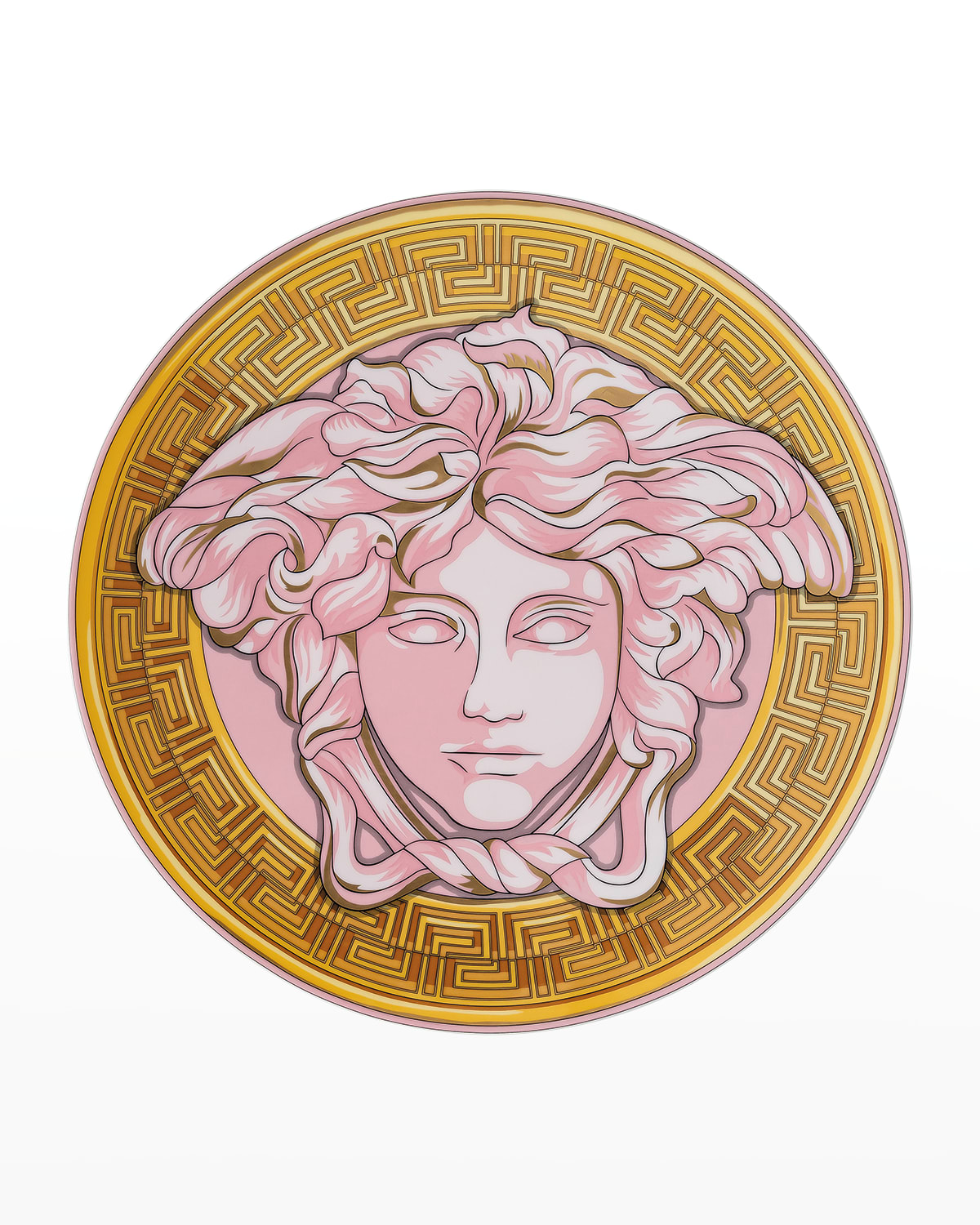 VERSACE MEDUSA AMPLIFIED PINK COIN SERVICE PLATE