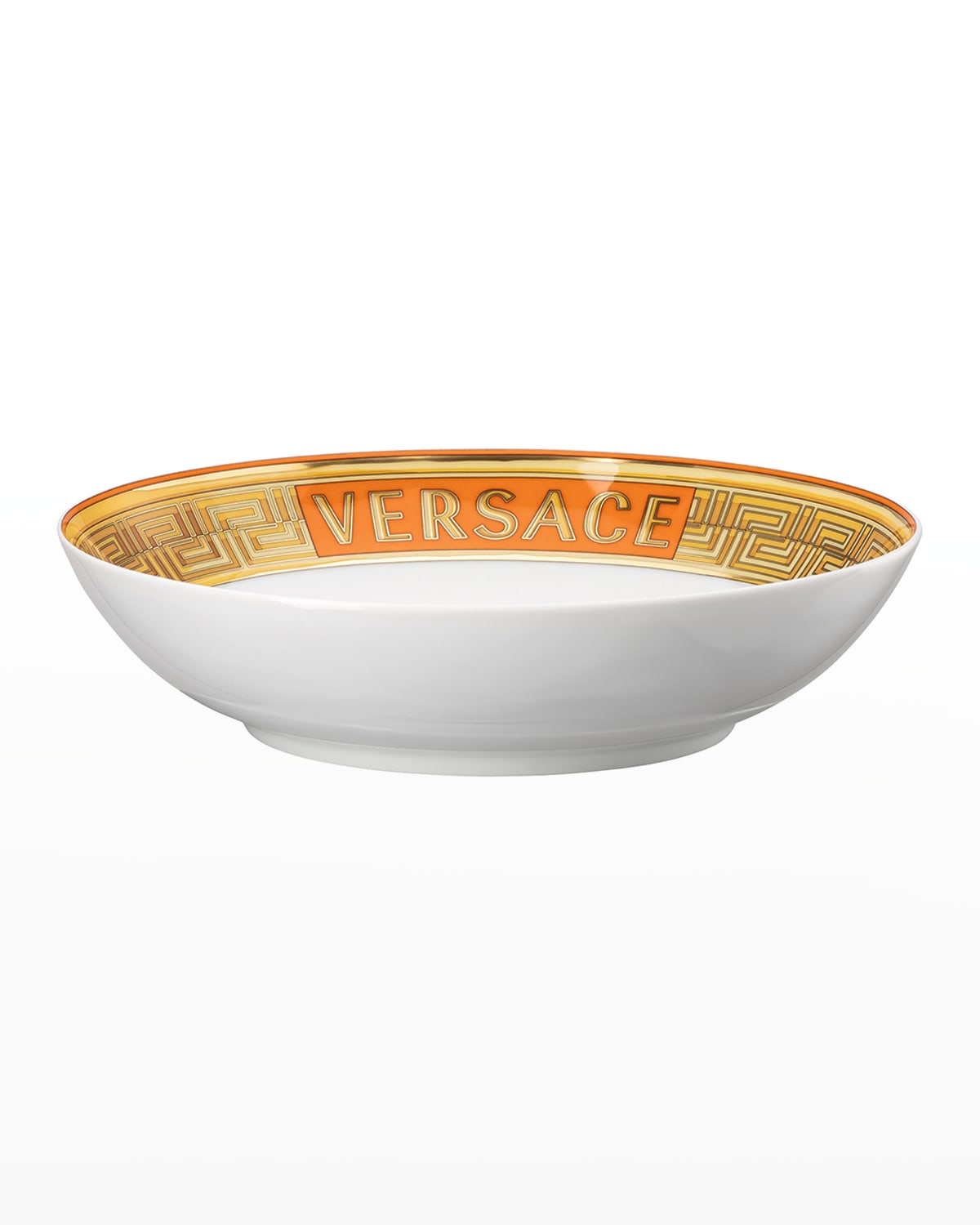 Medusa Amplified Orange Coin Rim Soup Bowl