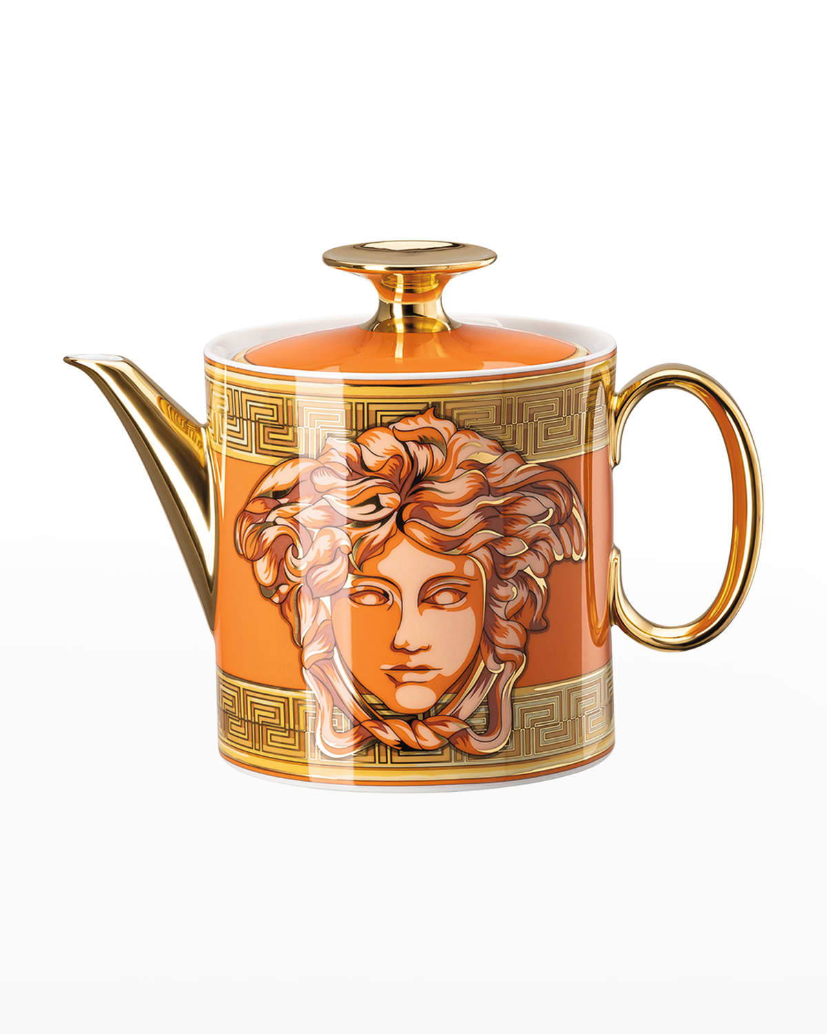 Medusa Amplified Orange Coin Tea Pot