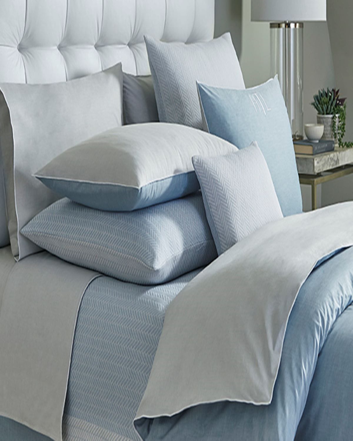 Home Treasures Asher Standard Pillow Sham In Blue