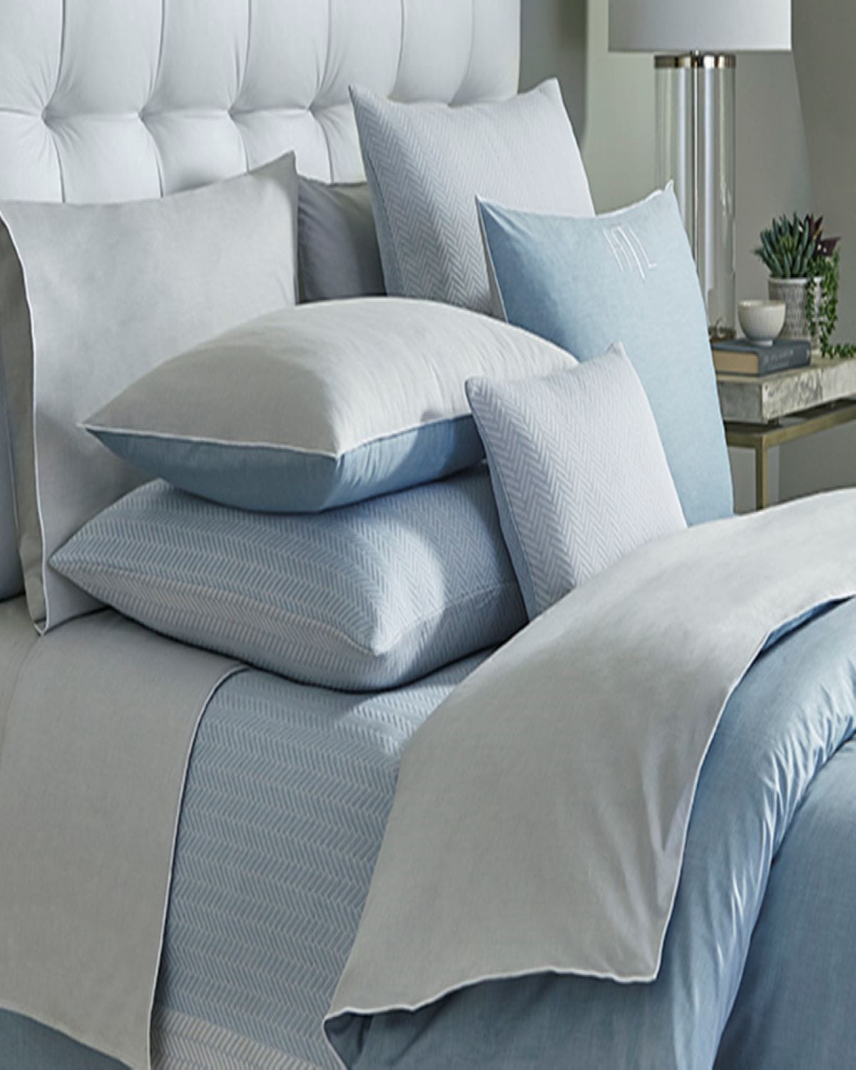 Home Treasures Harper Standard Sham In Blue