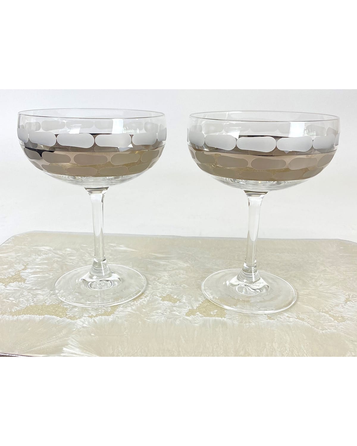 Michael Wainwright Truro Platinum 2-piece Stemmed Coupe Set In Platinum