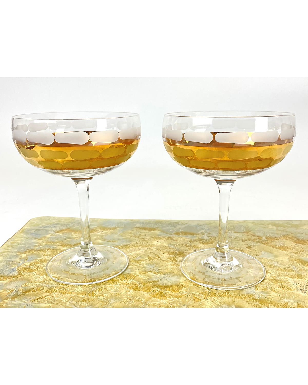 Michael Wainwright Truro Gold 2-piece Coupe Stem Glass Set