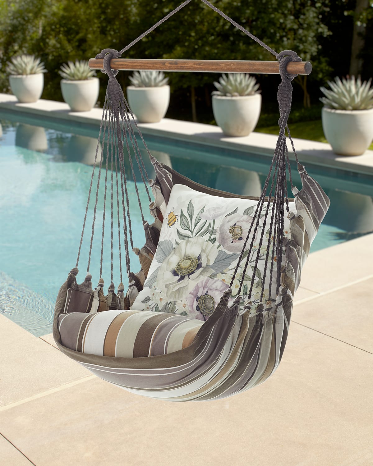 Boho Blooms & Bees Striped Swing