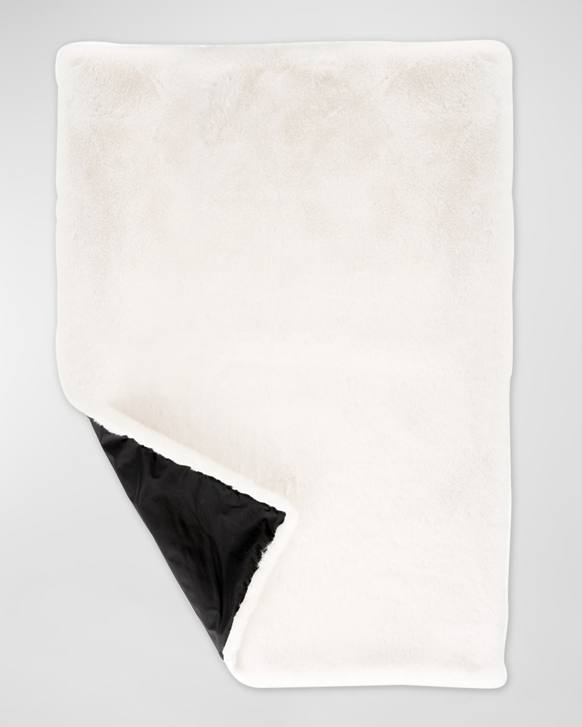 Shop Fabulous Furs Faux Fur Lap Blanket In Ivory