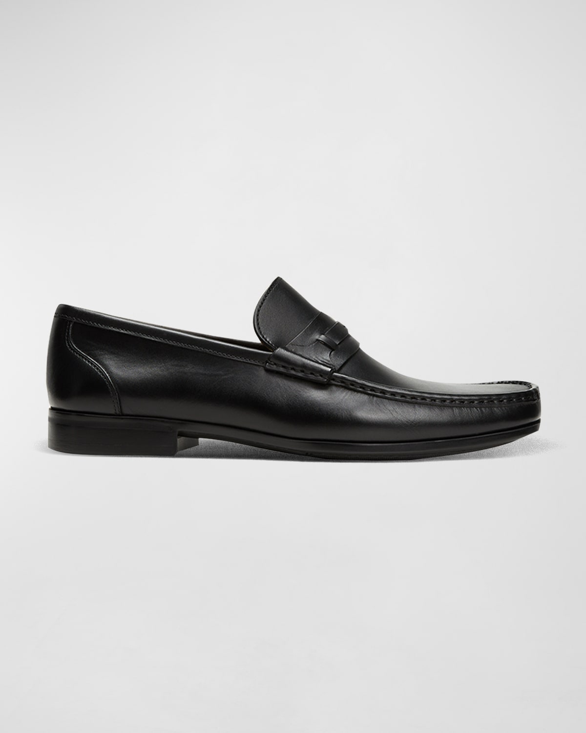 Shop Magnanni Men's Daren Leather Moccasin Loafers In Black