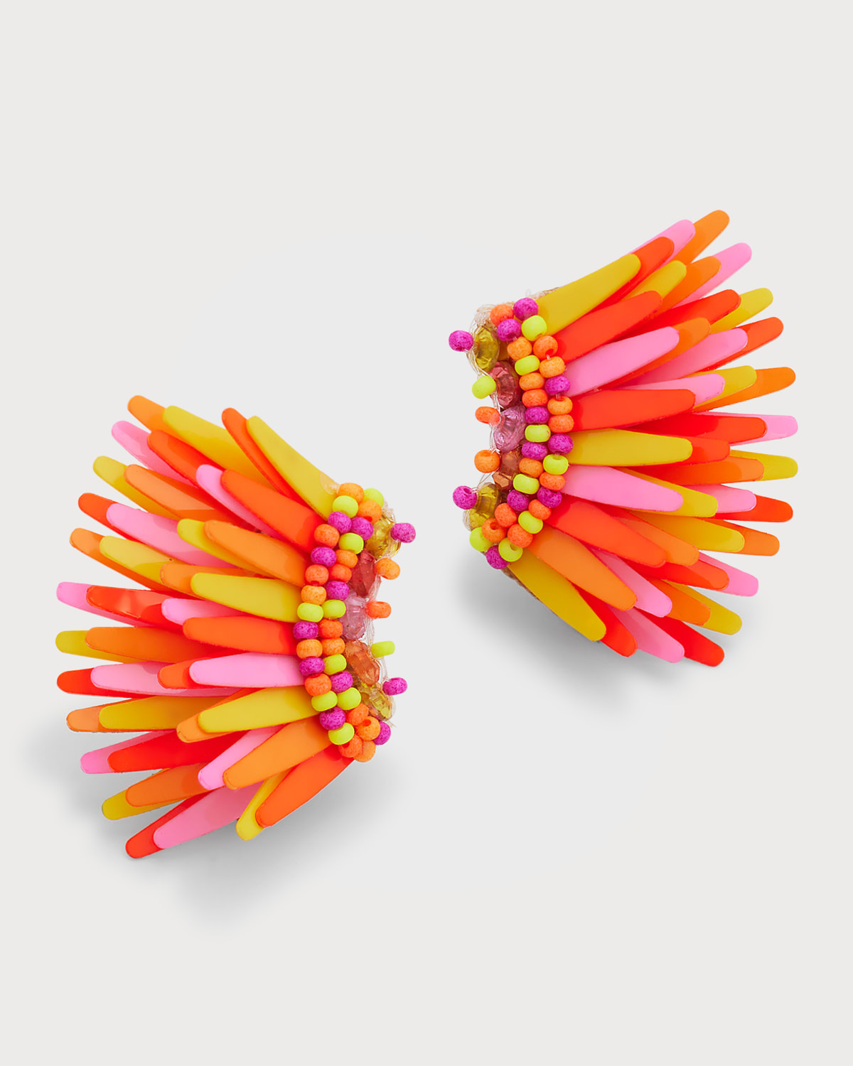Mignonne Gavigan Micro Madeline Earrings In Yellow Neon Pink