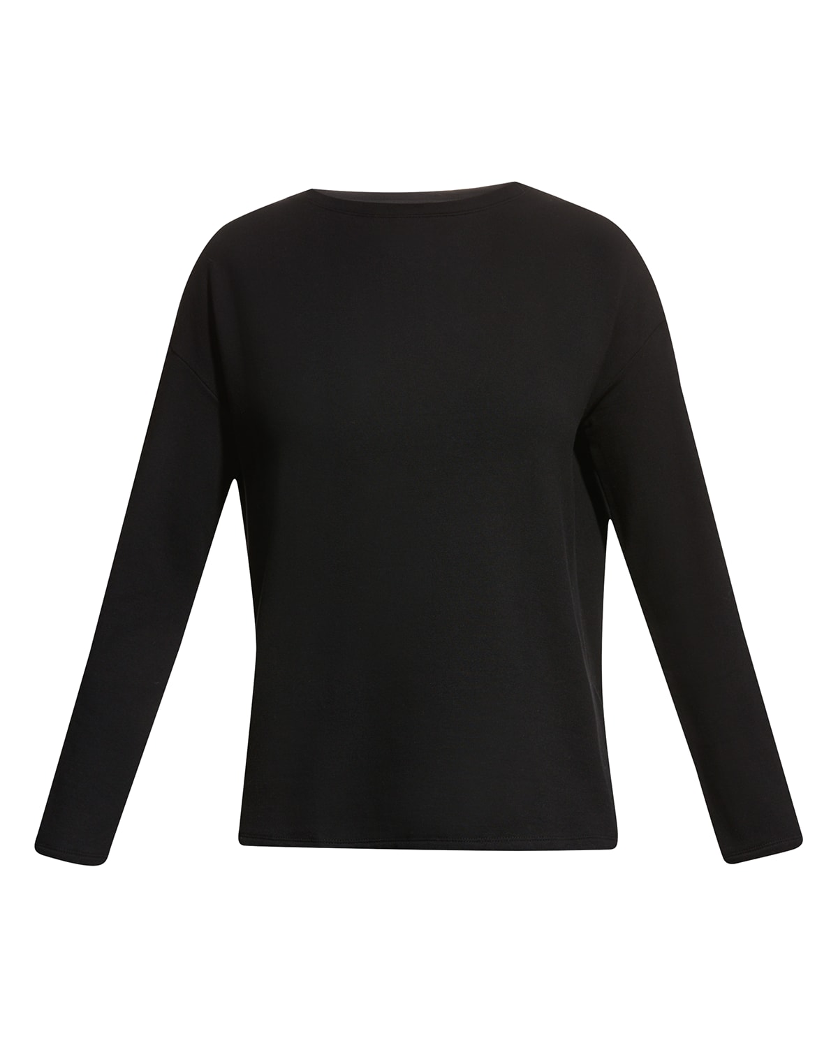 Majestic French Terry Semi Relaxed Top In Cream