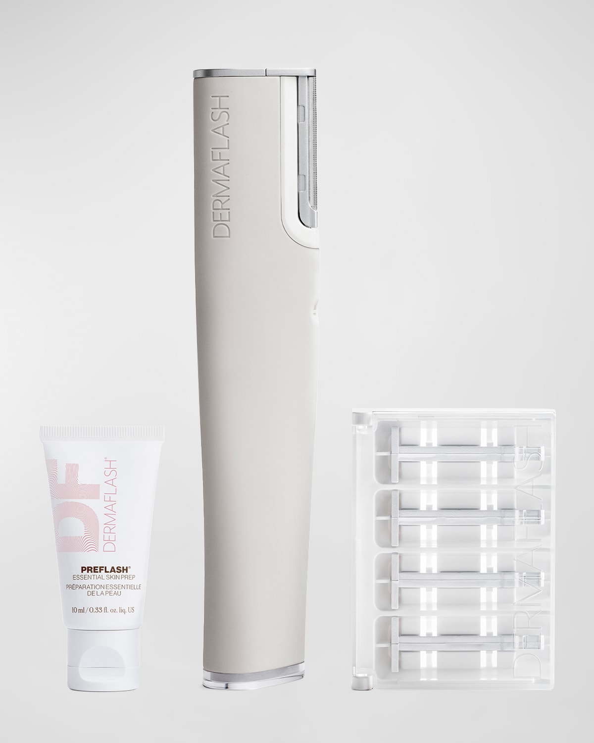 Shop Dermaflash Luxe+ Sonic Dermaplaning & Peach Fuzz Removal In Stone