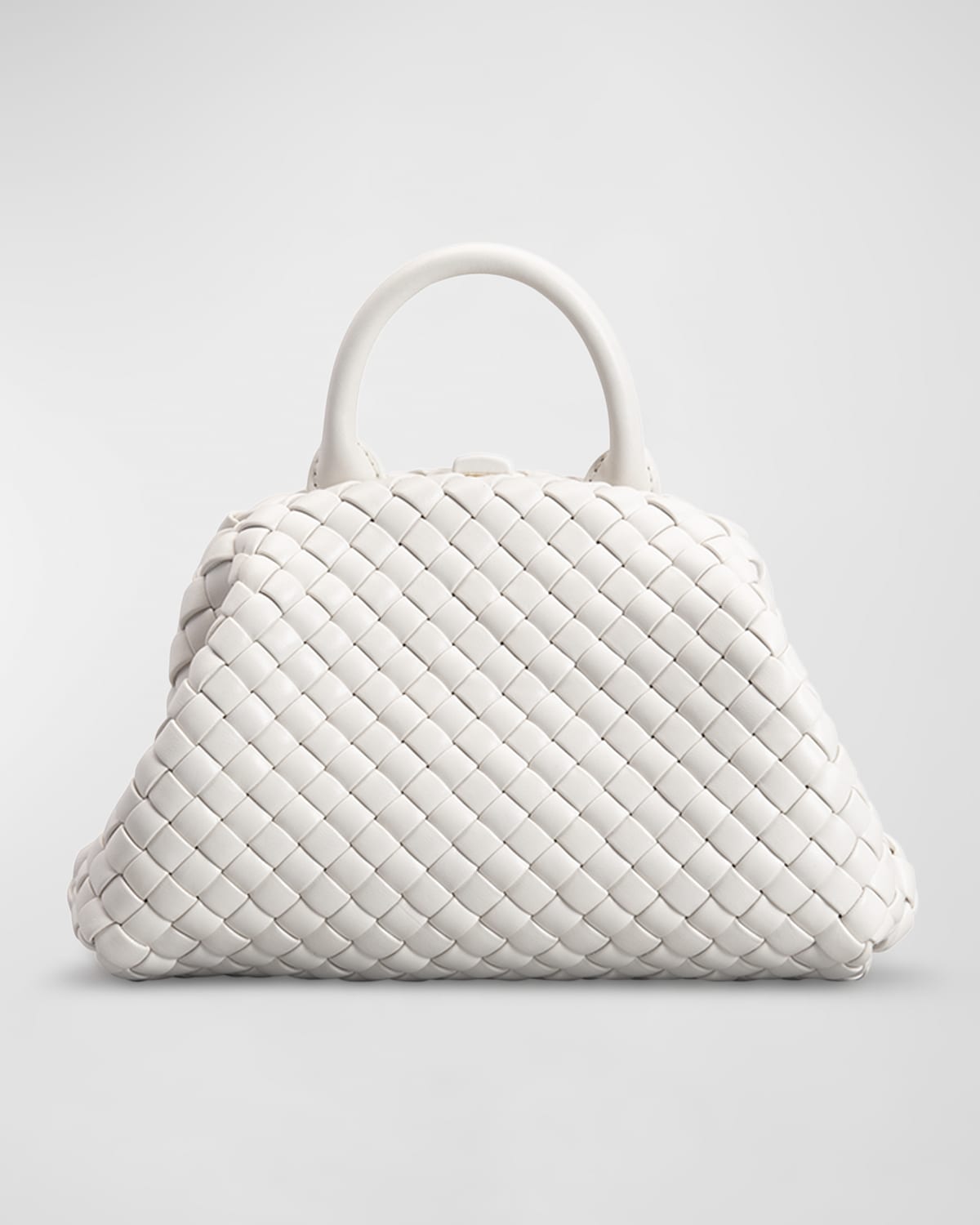 Bottega Veneta Mini Intrecciato Napa Top-handle Bag In 8425 Black-gold