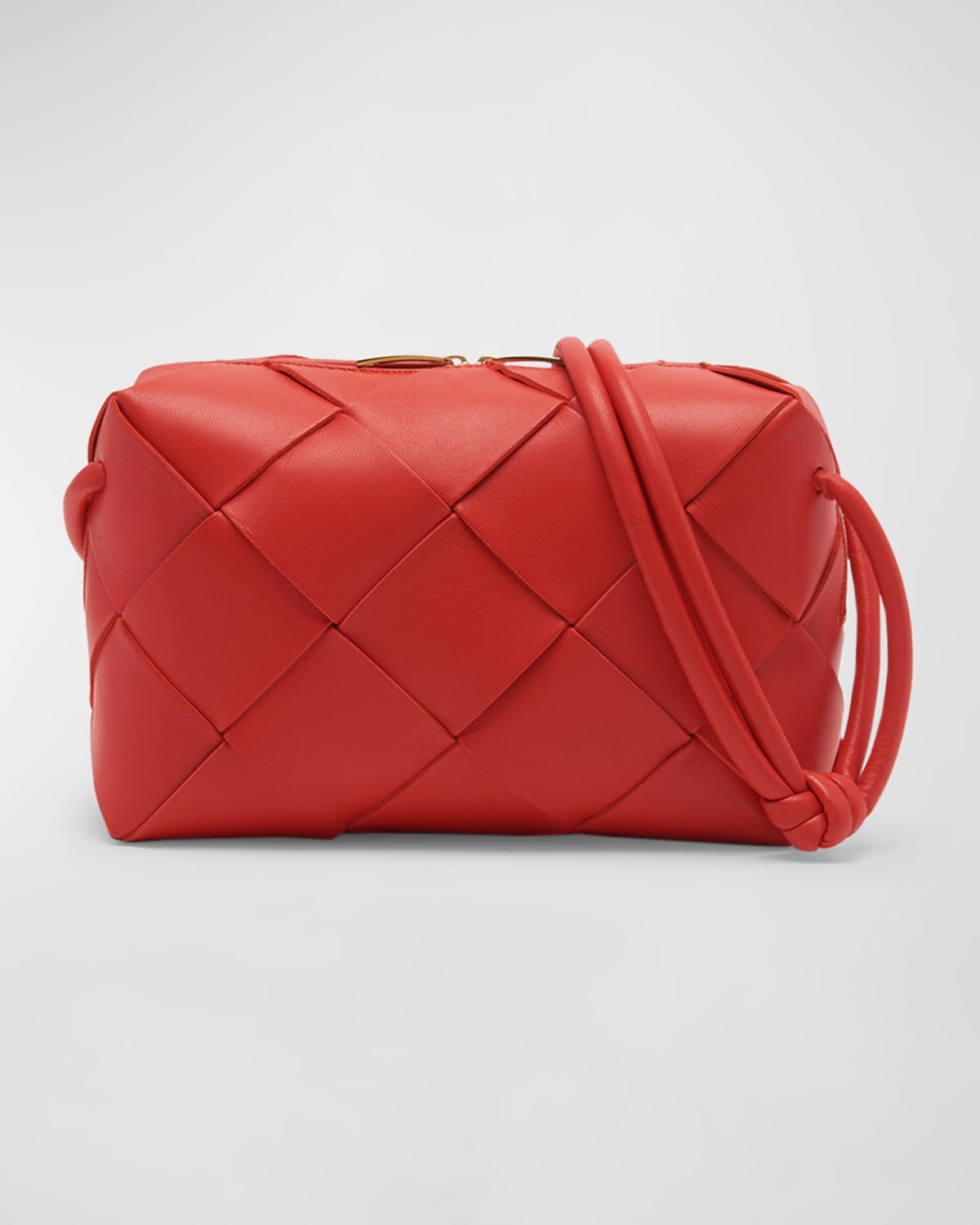 Bottega Veneta Small Intrecciato Napa Camera Crossbody Bag In Vernis-gold