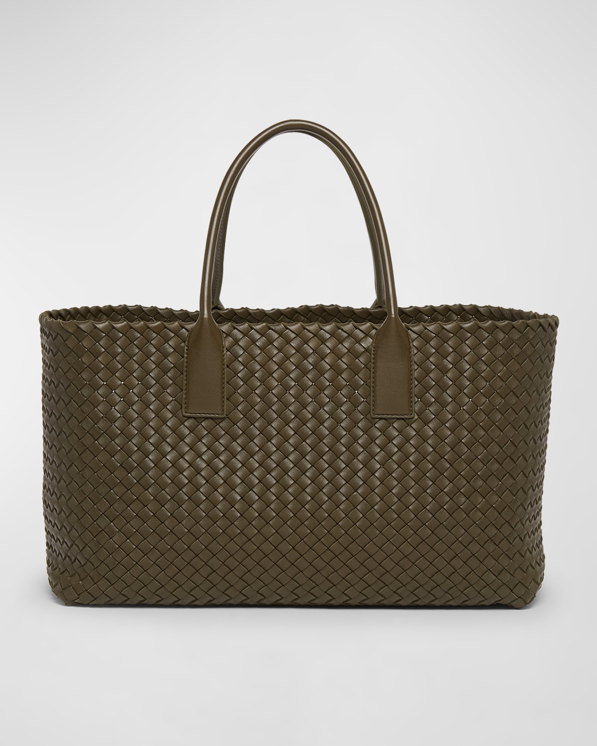 Bottega Veneta Medium Cabat Bag In Kaki-gold