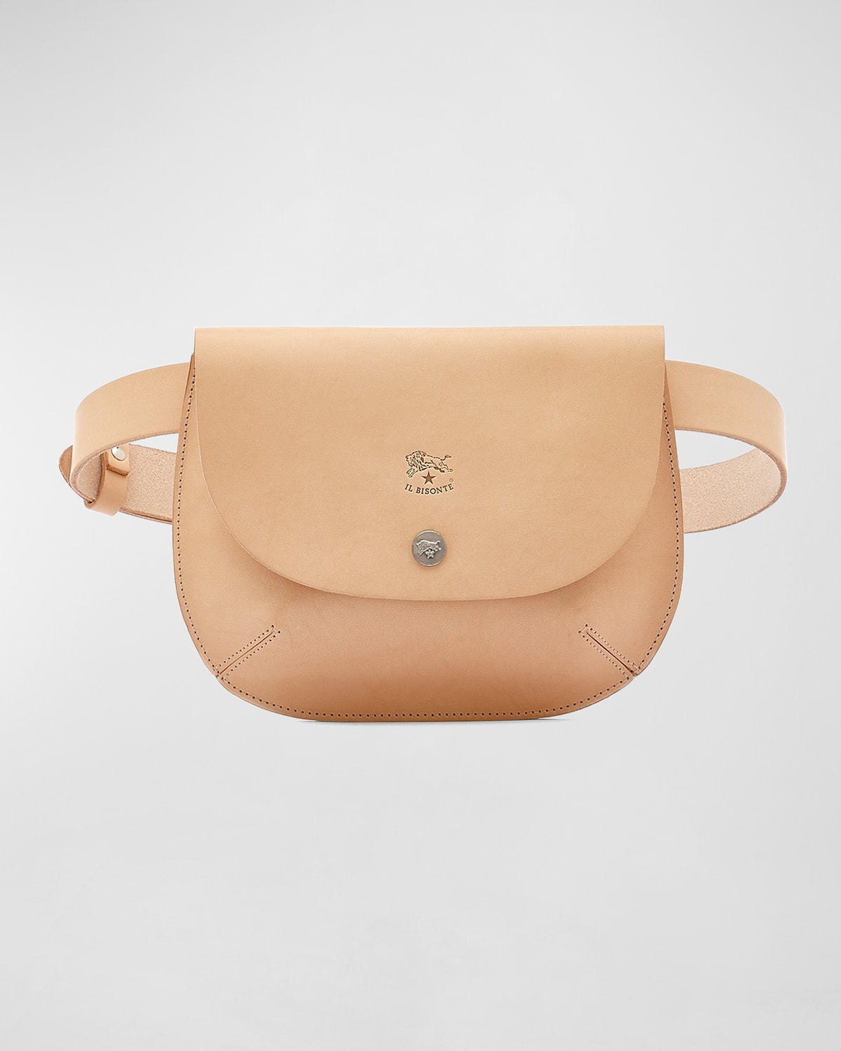 Il Bisonte Vachetta Leather Belt Bag In Natural