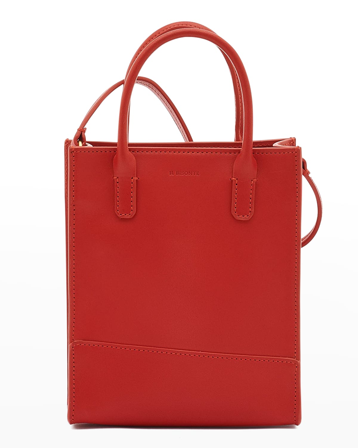 Il Bisonte Mini Sole Leather Top-handle Bag In Red