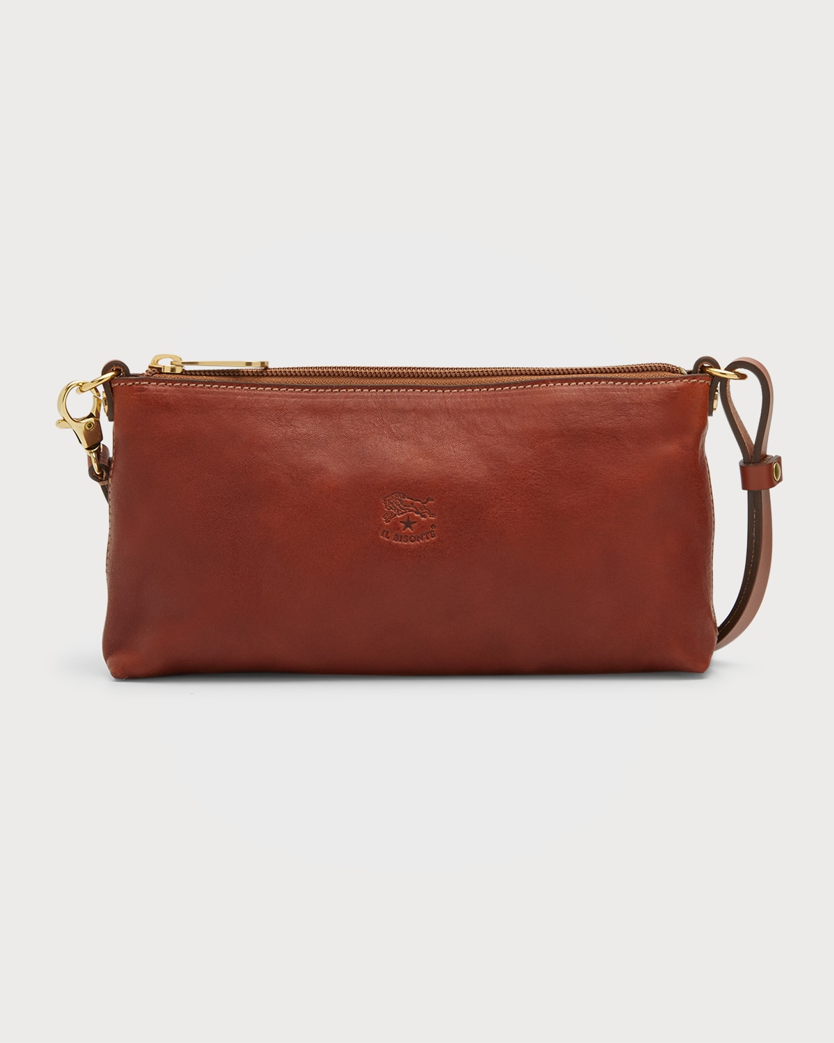 Il Bisonte Lucia Vachetta Leather Shoulder Bag In Seppia