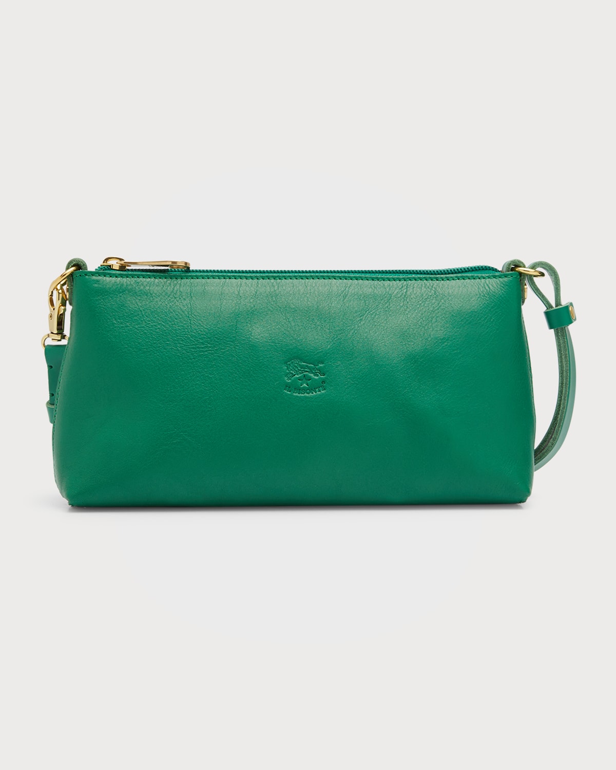 Il Bisonte Lucia Vachetta Leather Shoulder Bag In Emerald