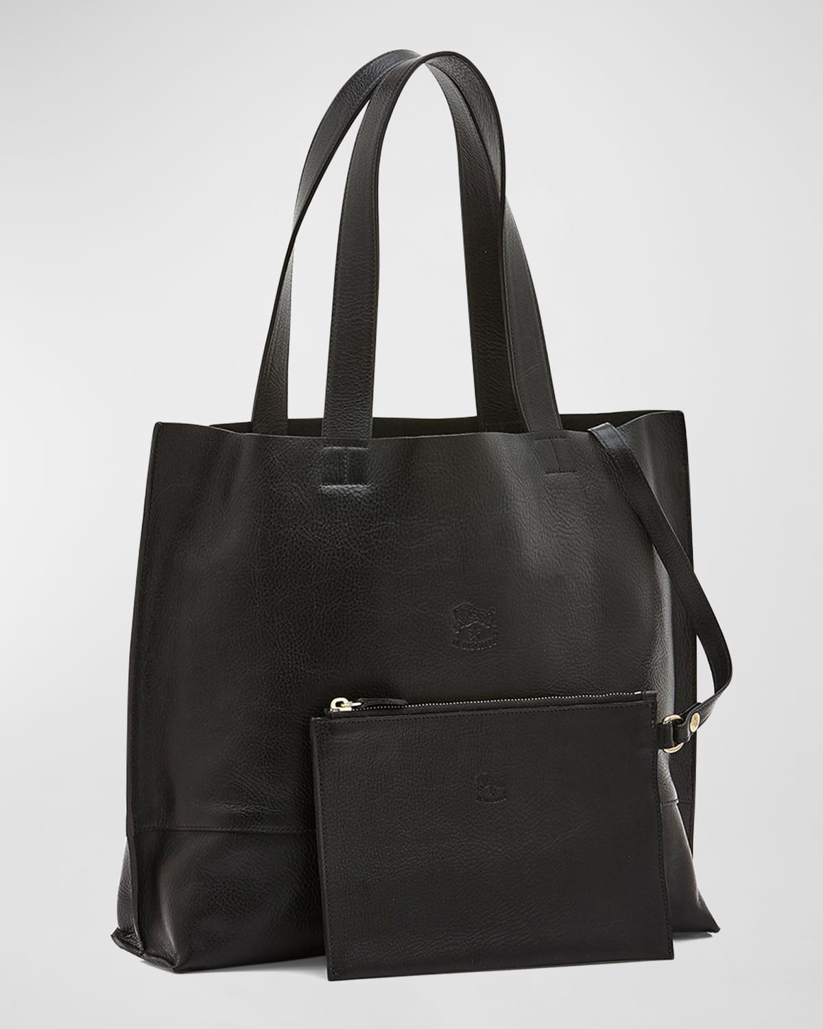 Il Bisonte Valentina Vachetta Leather Tote Bag In Black