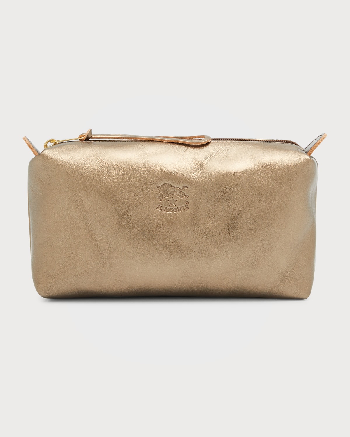 Classic Zip Leather Cosmetic Bag