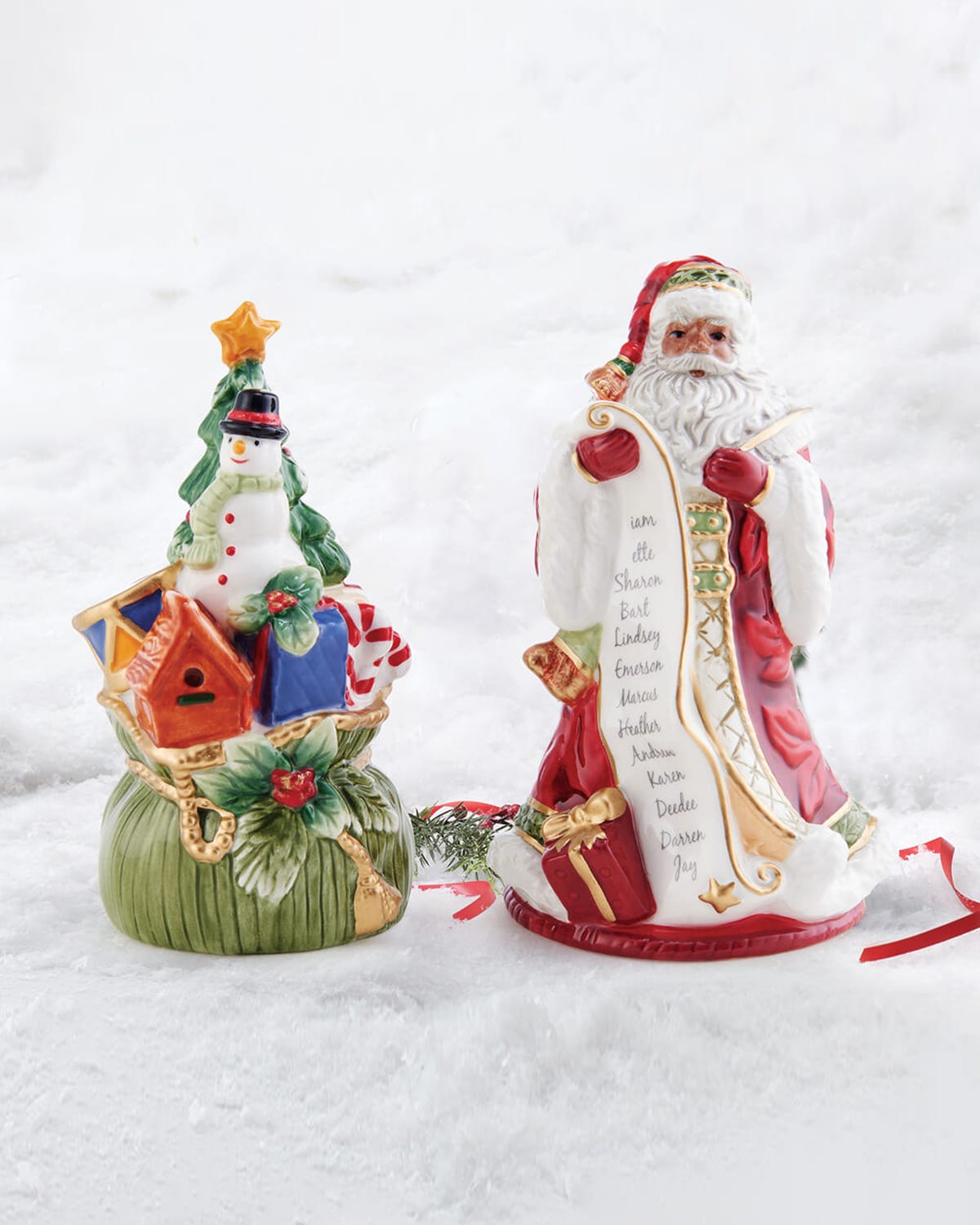 Holiday Santa Salt And Pepper Shakers