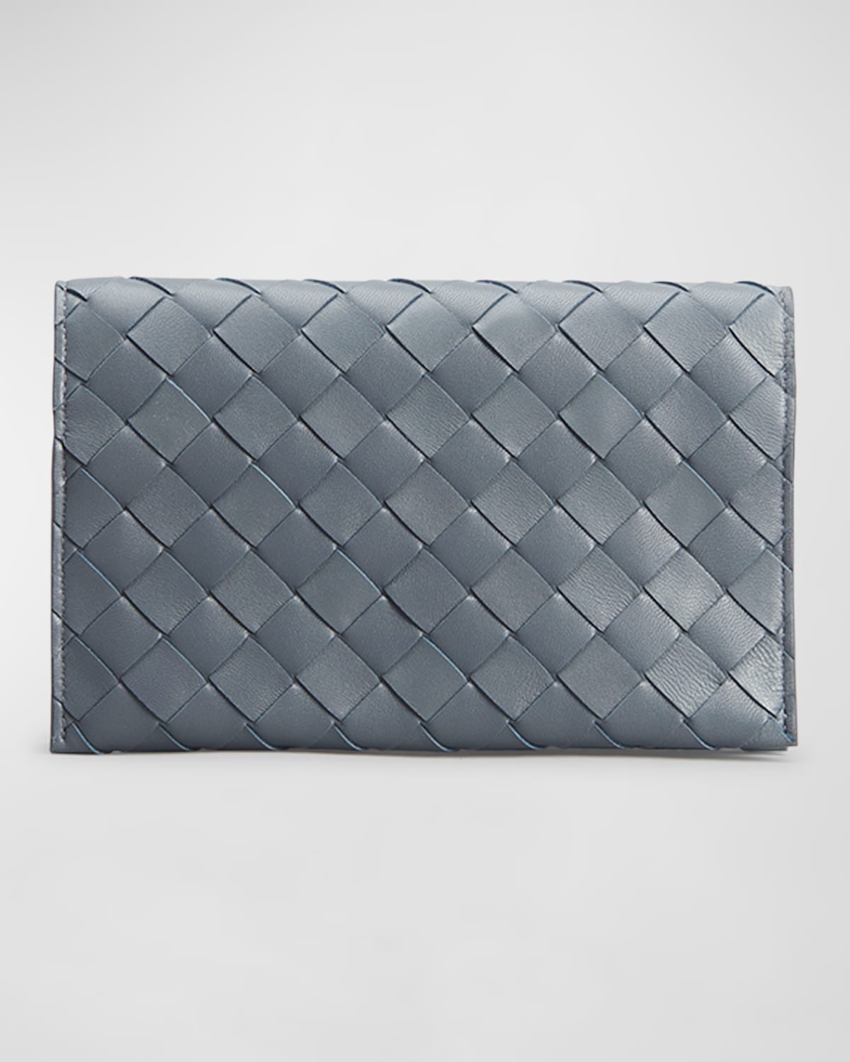 BOTTEGA VENETA INTRECCIATO LEATHER WALLET ON STRAP