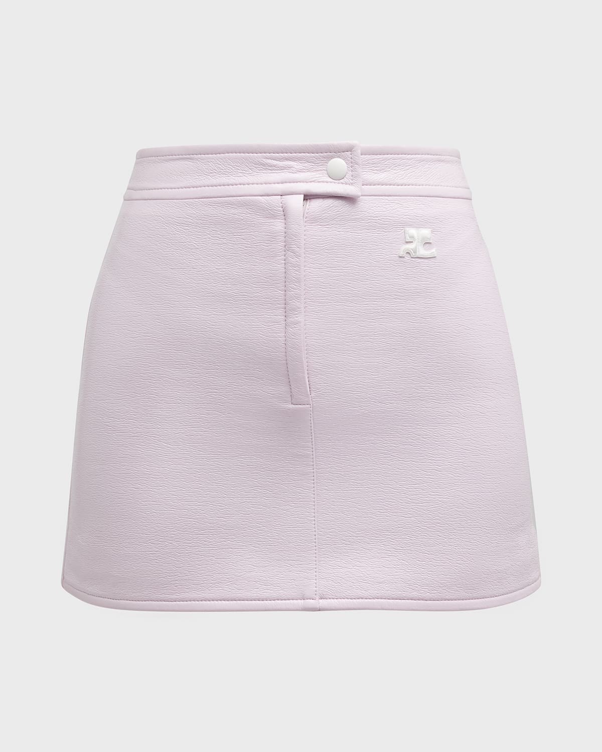 Courrèges Reedition Vinyl Mini Skirt In Groseille