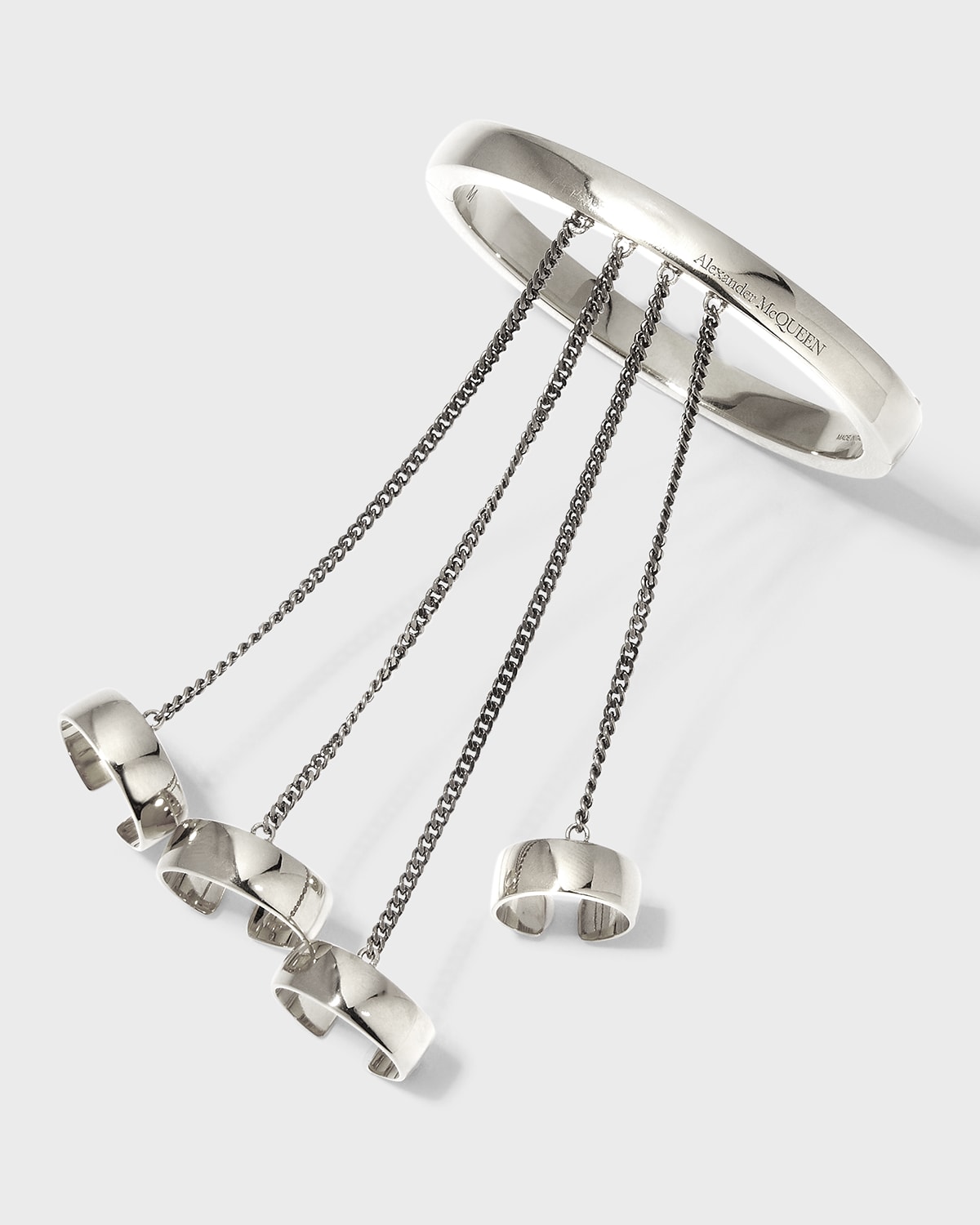 4-Ring Connector Bracelet, Silver