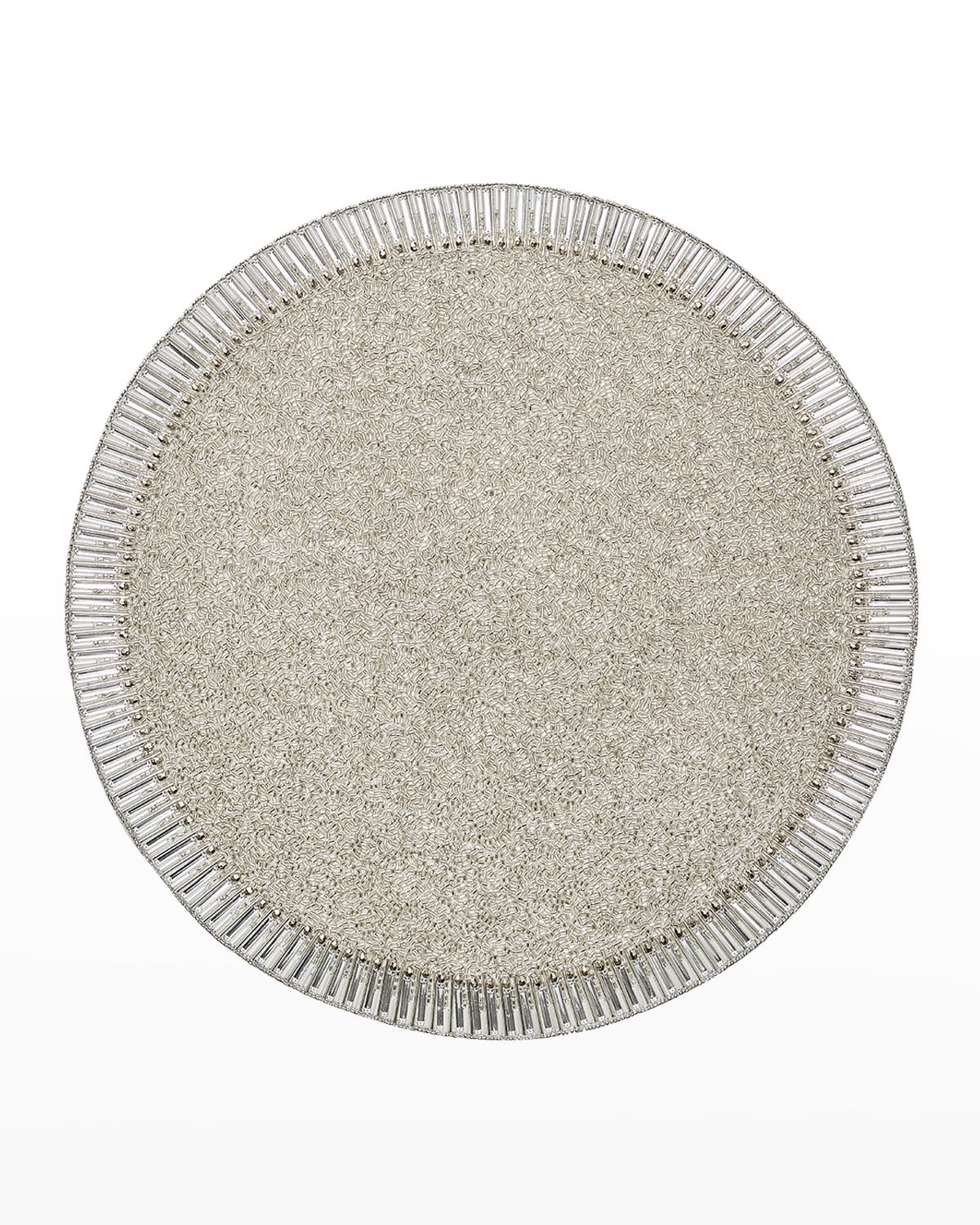 Kim Seybert Bevel Placemat In Silver/crystal