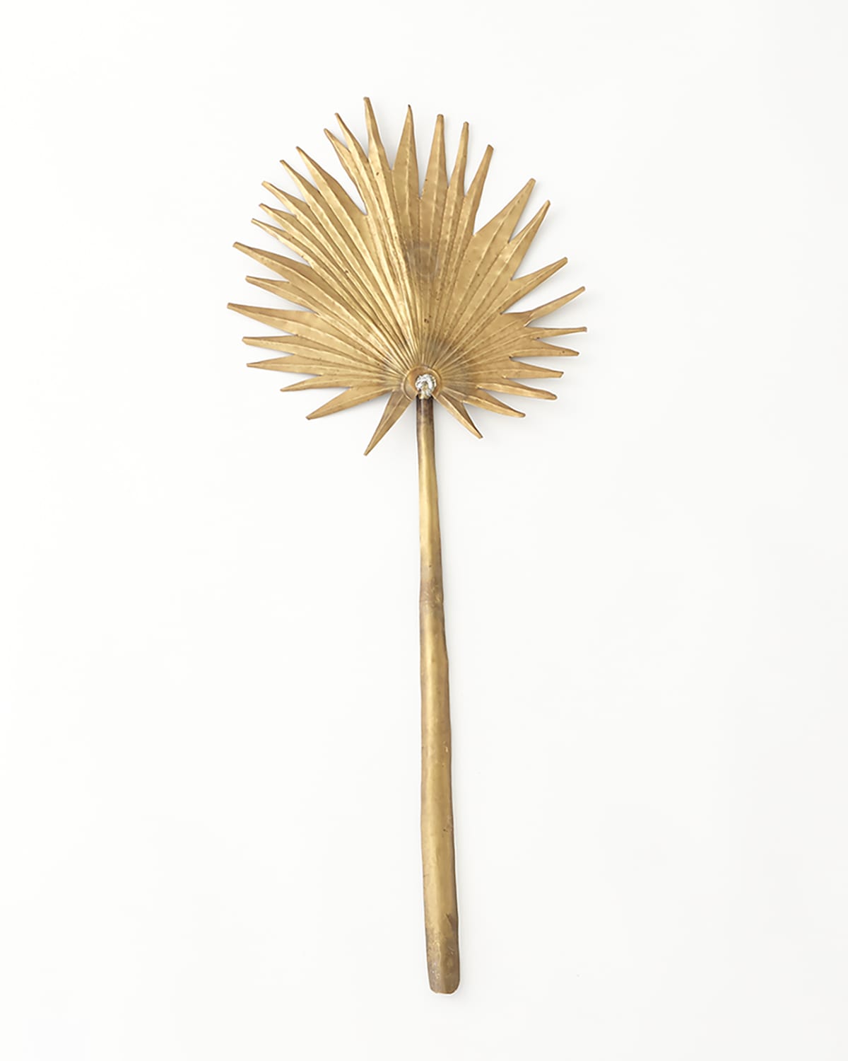 Global Views Brass Small Palm Leaf In Brass