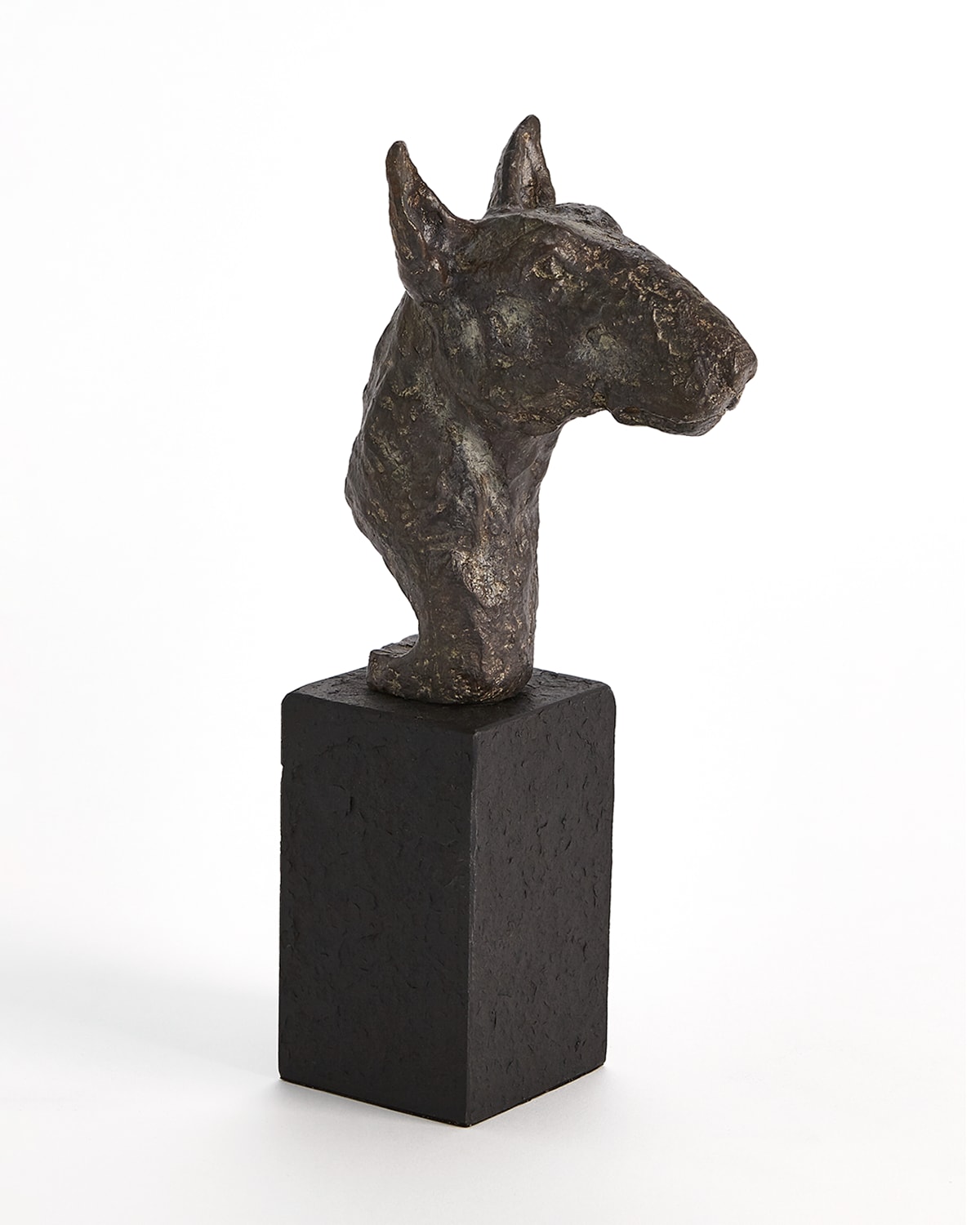 Global Views Bull Terrier Sculpture In Black