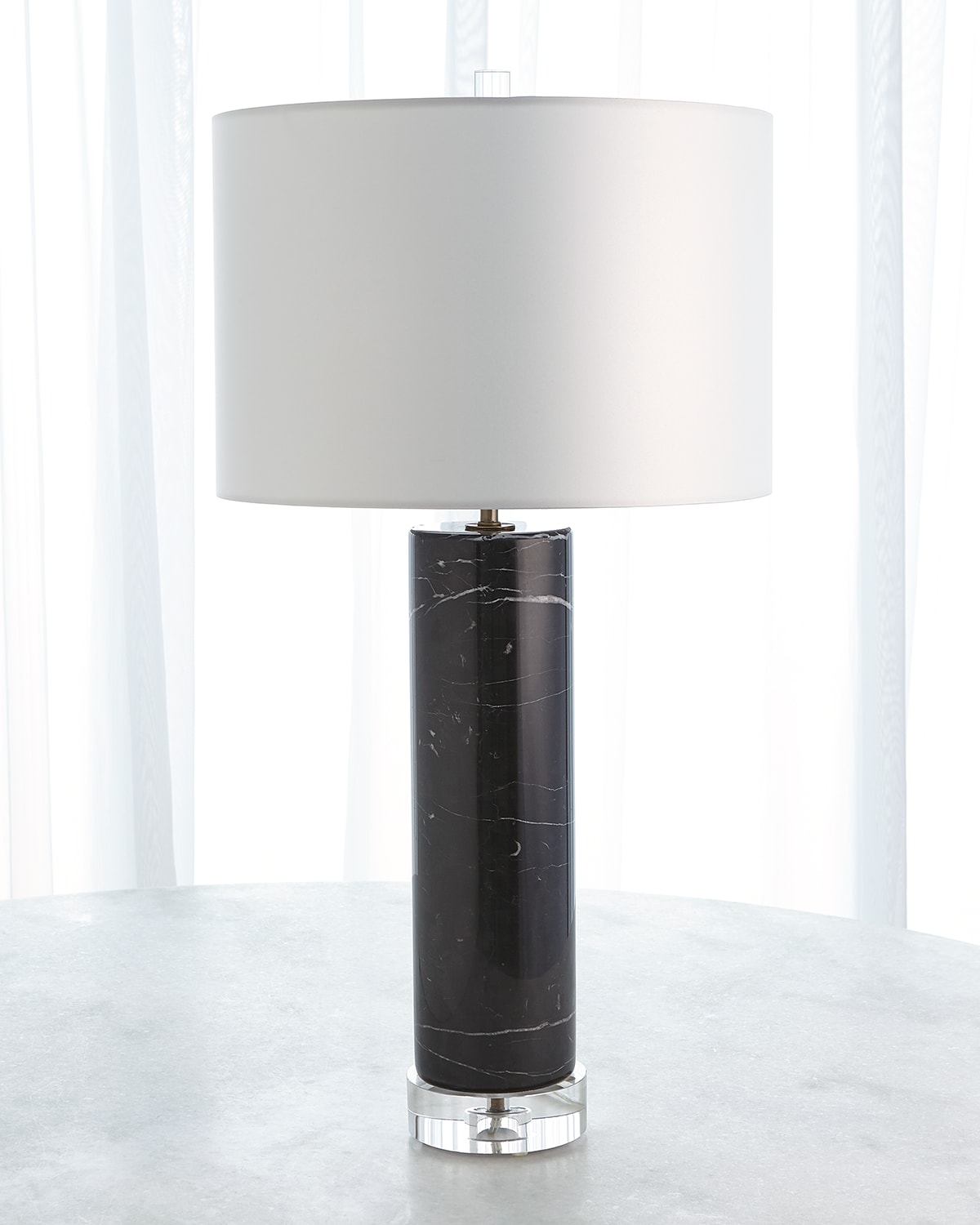 Marble Cylinder Table Lamp