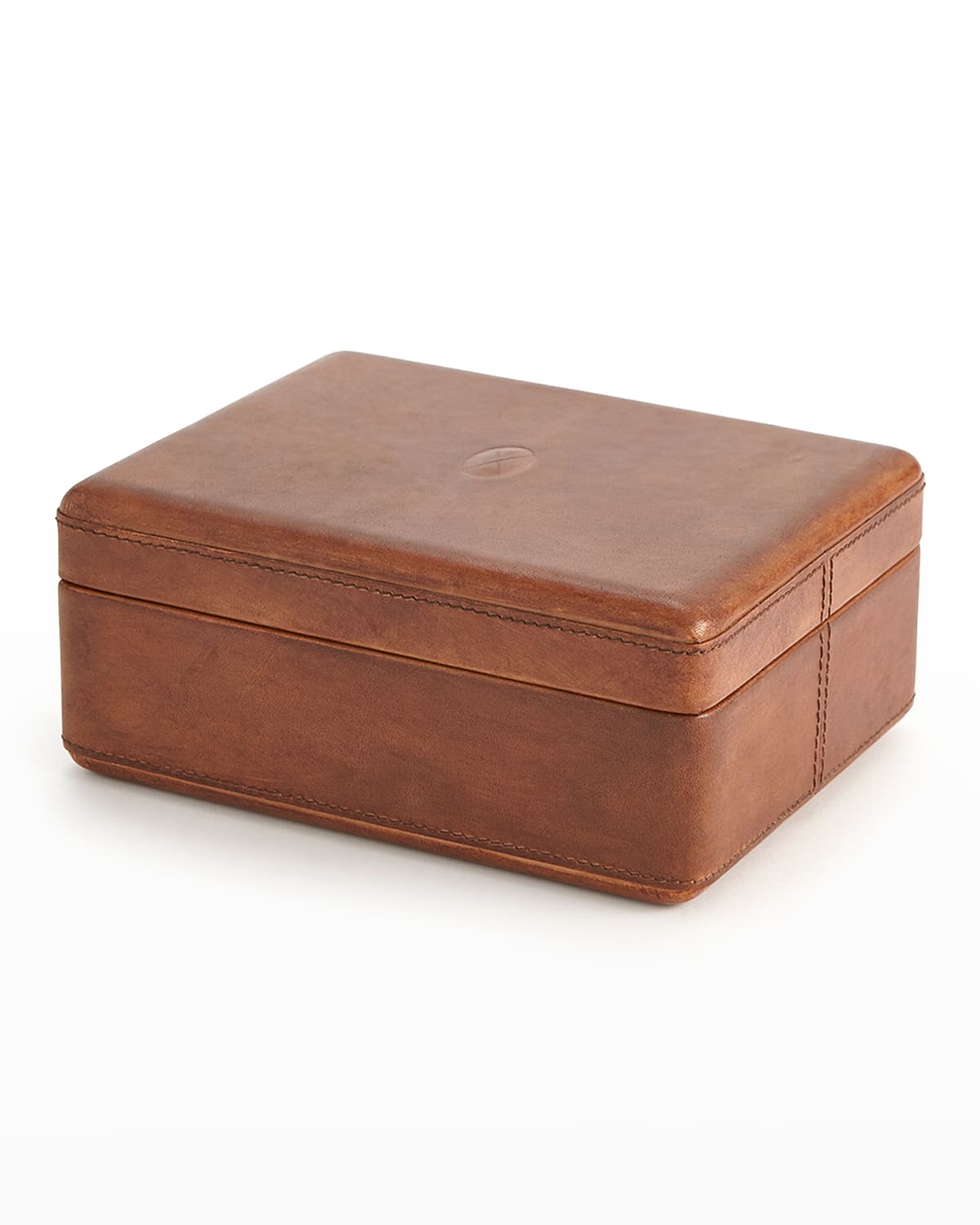 Global Views Signature Tabacco Covered Box - Large In Brown