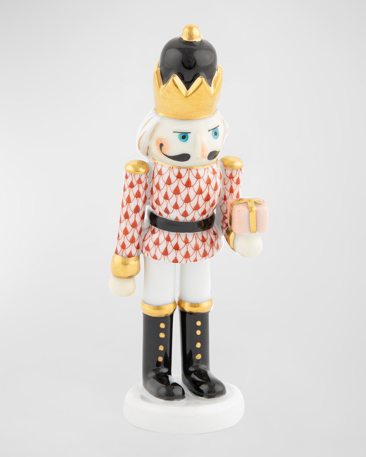 Shop Herend Nutcracker With Gift Figurine In Rust