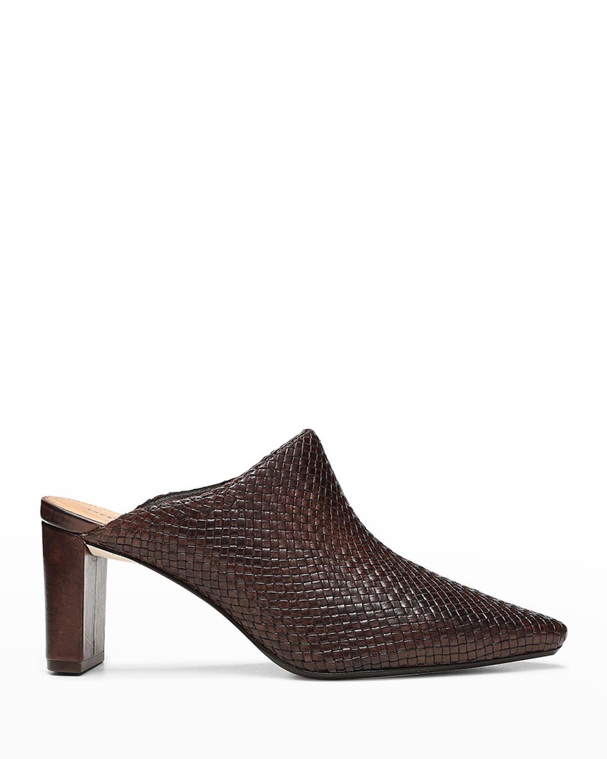 Donald J Pliner Ollie Woven Leather Mules In Dark Brown