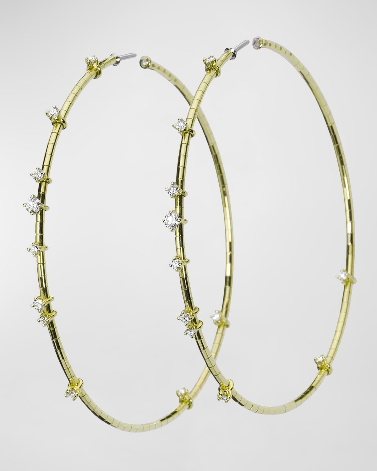 Shop Mattia Cielo 18k Yellow Gold Diamond Hoop Earrings