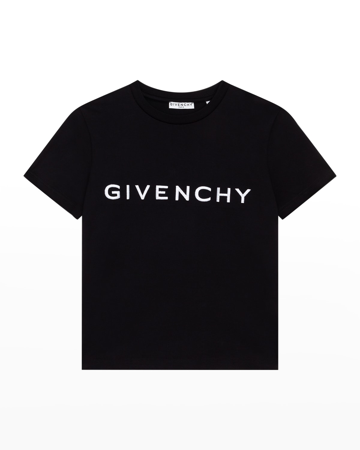 Givenchy Kids' Boy's 4g Embroidered Logo T-shirt In Black