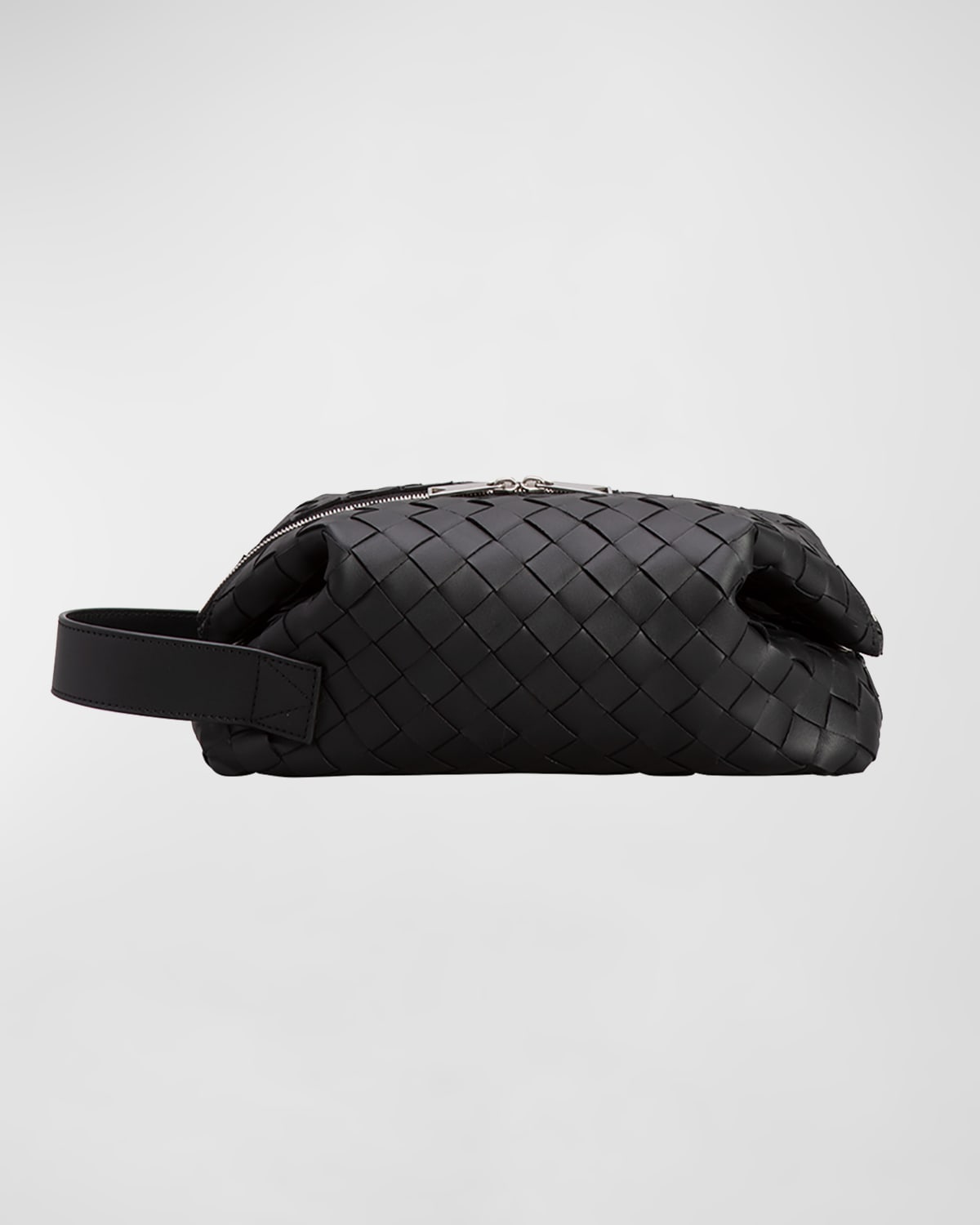 BOTTEGA VENETA MEN'S INTRECCIATO LEATHER TOILETRY BAG 