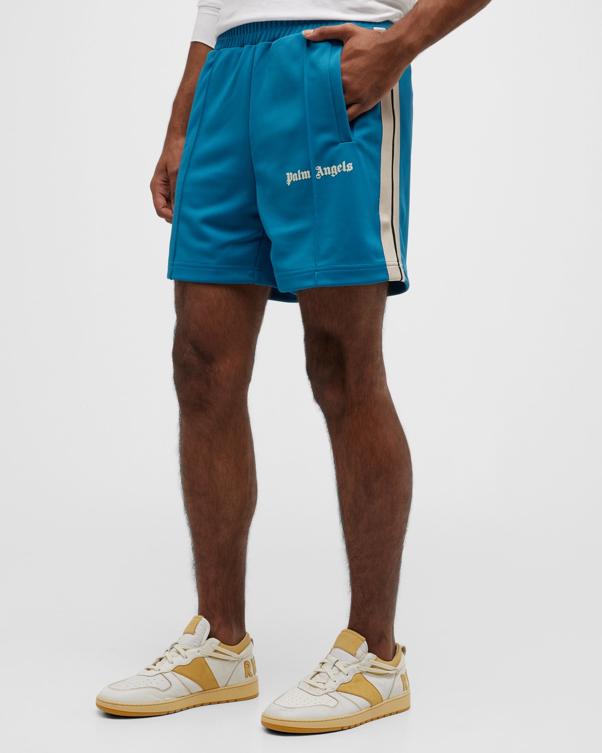 Men's Pintuck Side-Stripe Track Shorts