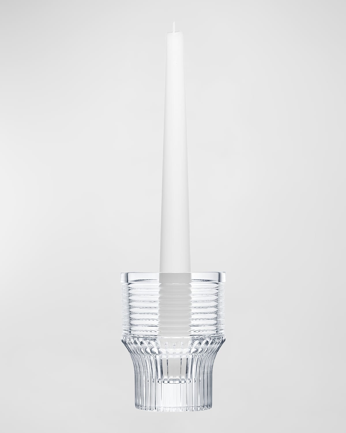 Saint Louis Crystal Cadence Candle Holder In White