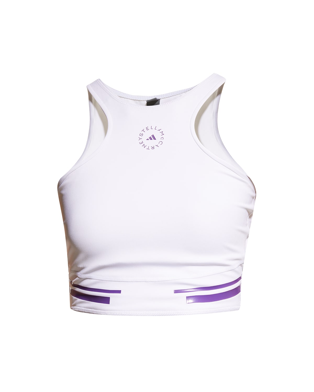 Adidas By Stella Mccartney Truepace Running Crop Top In White